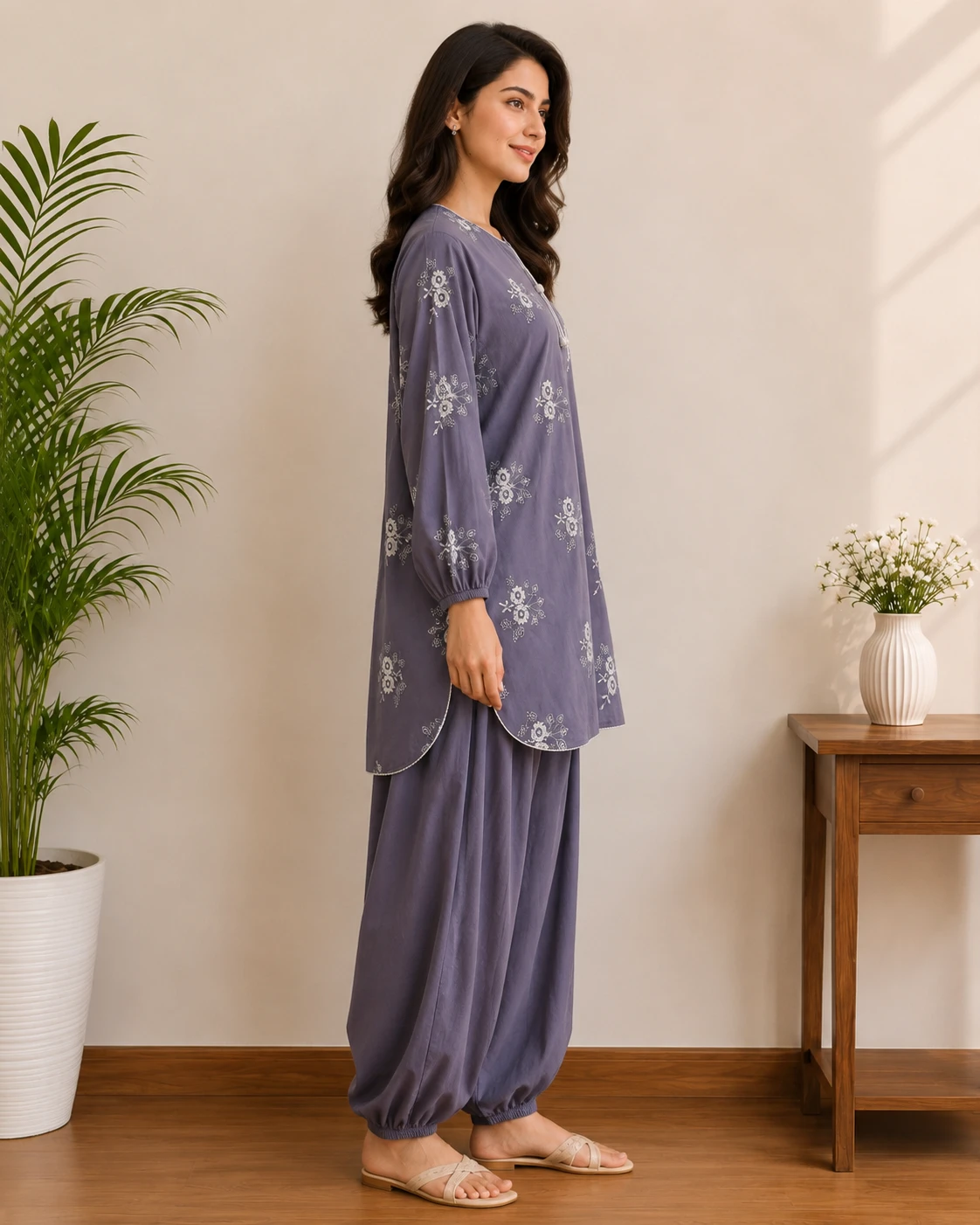 Embroidered Summer Lawn Corset Outfit image 6