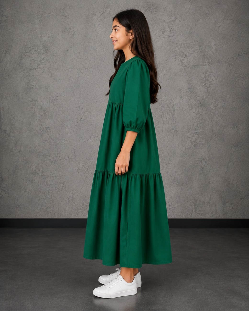 Independence Day Premium Summer Cotton Long Frock