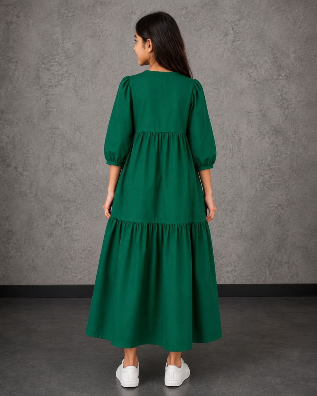 Independence Day Premium Summer Cotton Long Frock