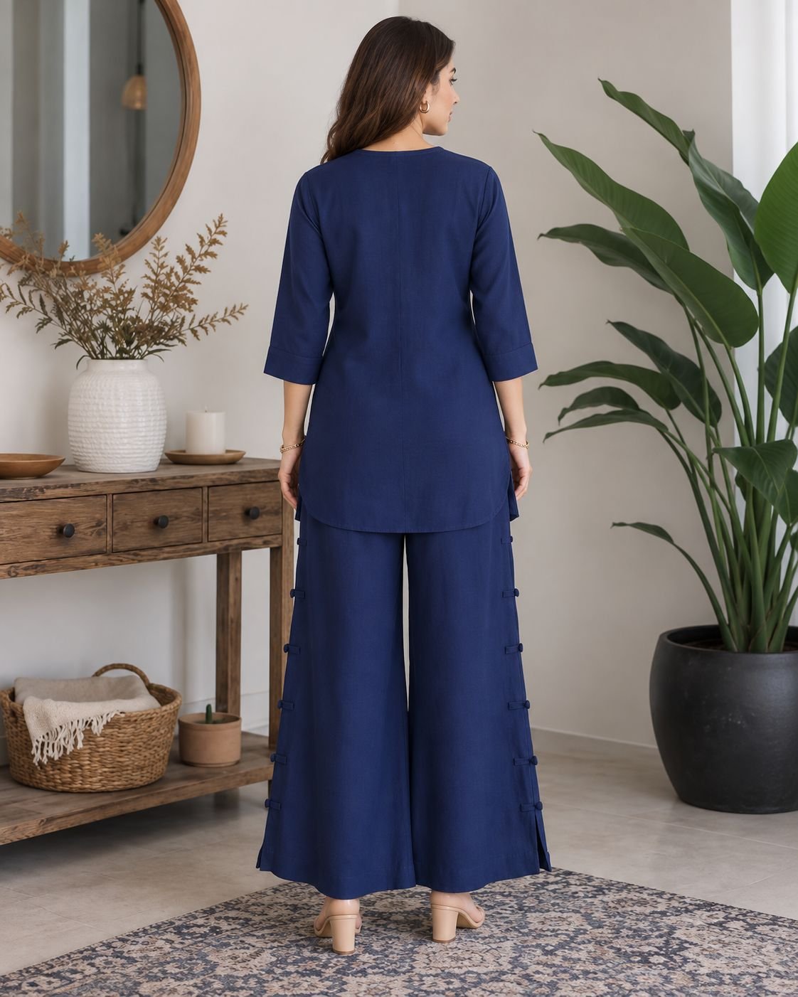Navy Blue Zoom Georgette Co-ord Set