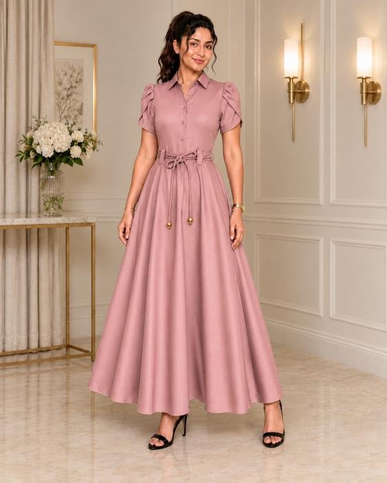 Korean Silk Long Frock