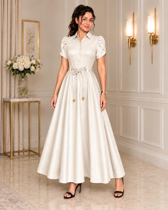 Korean Silk Long Frock