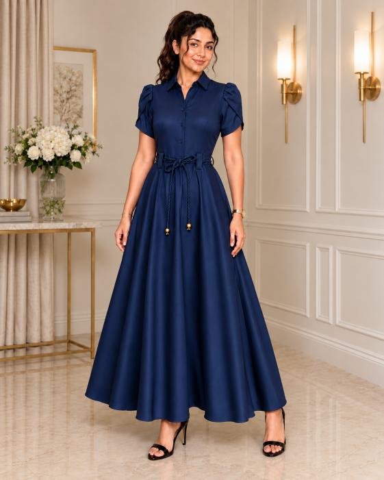 Korean Silk Long Frock