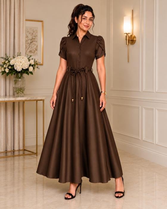 Korean Silk Long Frock