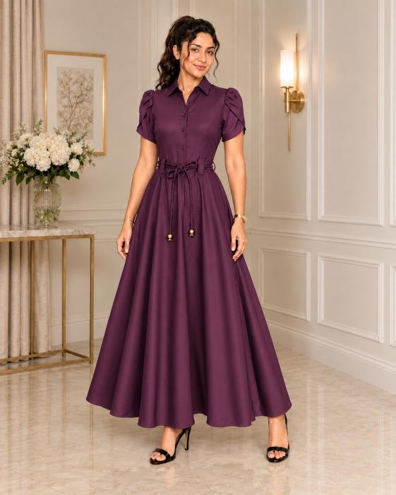 Korean Silk Long Frock