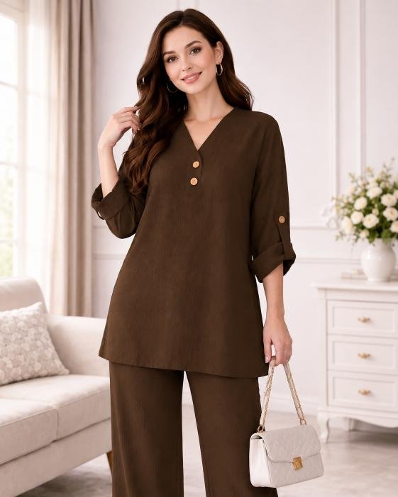 Rib Knit Grip Two-Look Co-Ord Set