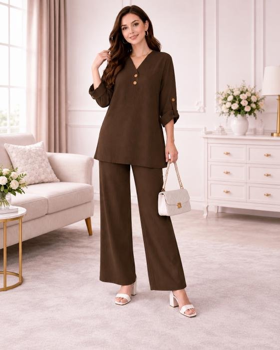 Rib Knit Grip Two-Look Co-Ord Set