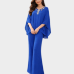 Royal blue elegance with luxury hand embellishments