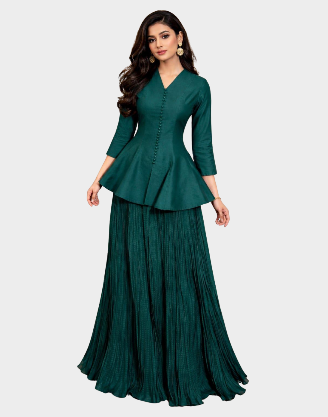 Shisha Silk Top with Tessle Silk Skirt