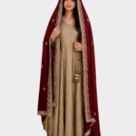 Party wear Anarkali Angrakha style panels frock.