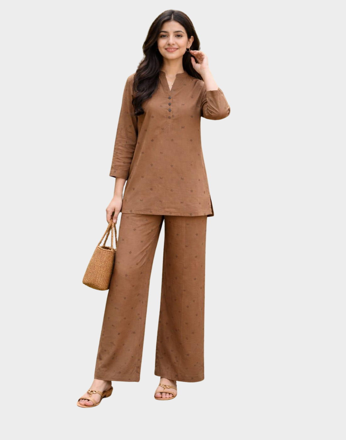 Embroidered summer lawn co-ord set