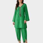 Soft summer lawn 2pc,with embroidered shirt with tulip shalwar.