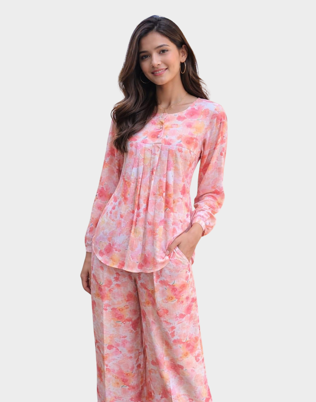 Premium quality summer linen fabric, floral print corset